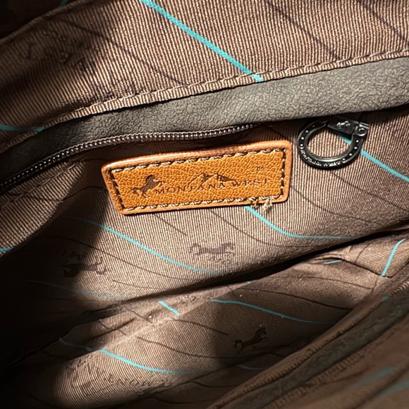 Montana West Brown Fringe Crossbody with Turquoise Accents - Picture 9 of 10